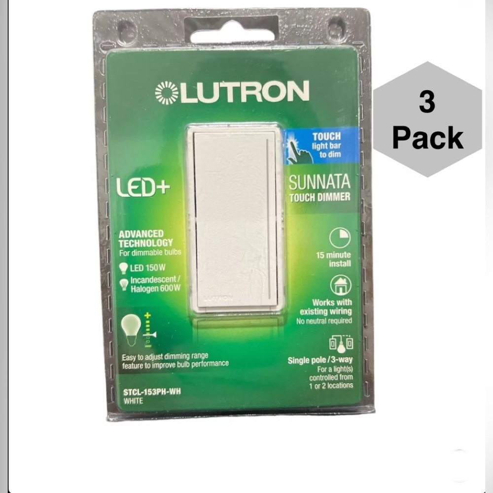 Sunnata Touch Dimmer Switch,LED,Incandescent and Halogen,150-Watt/Single-Pole